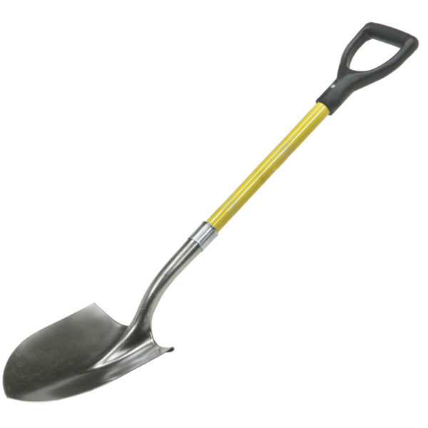 Open Back D-Grip Round Point Shovel